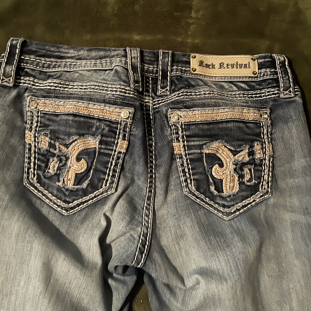 Super cute rock revival jeans